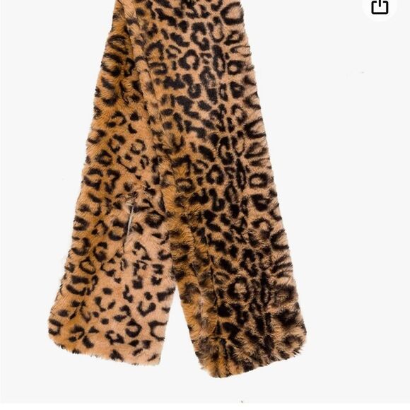 Lane Bryant adorable cheetah print faux fur scarf! New - Picture 4 of 10
